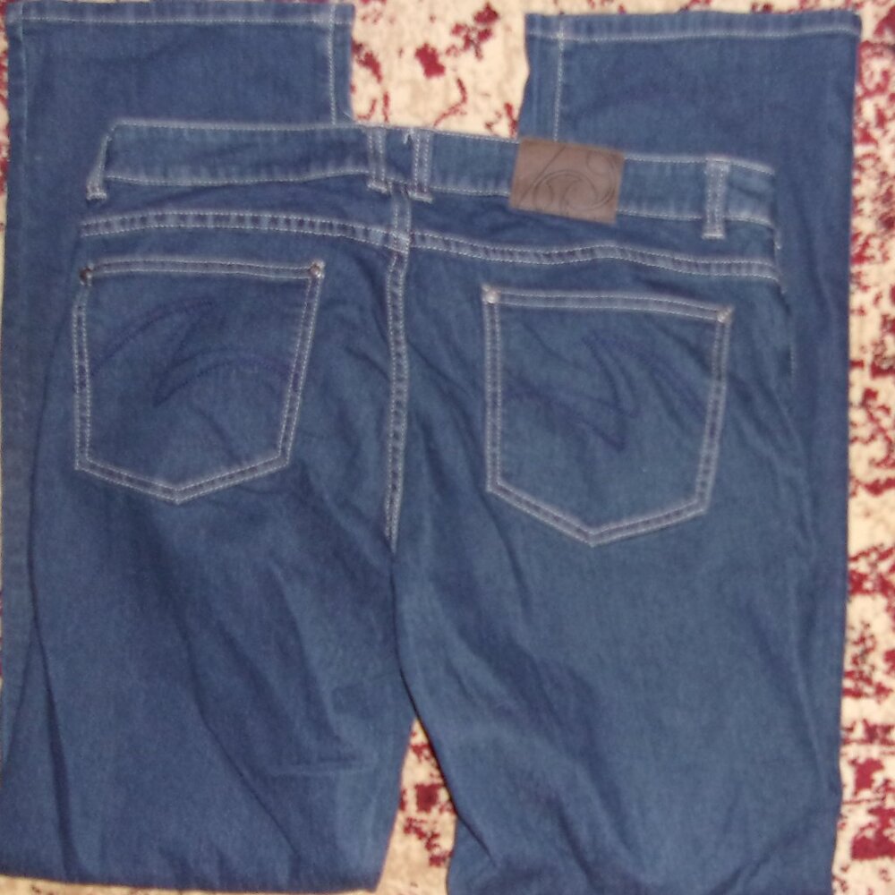 size 14 jeans womens pants denim fourteen blue stretch jean